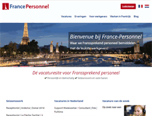 Tablet Screenshot of france-personnel.nl